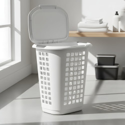 Plastic Laundry Basket 63 L